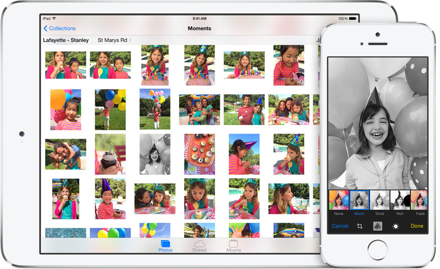 iOS8のiCloud Photo Libraryイメージ