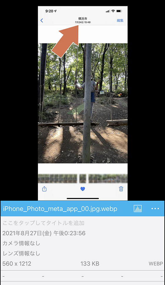 iPhone標準写真アプリで見れる写真や動画のファイルフォーマットを確認