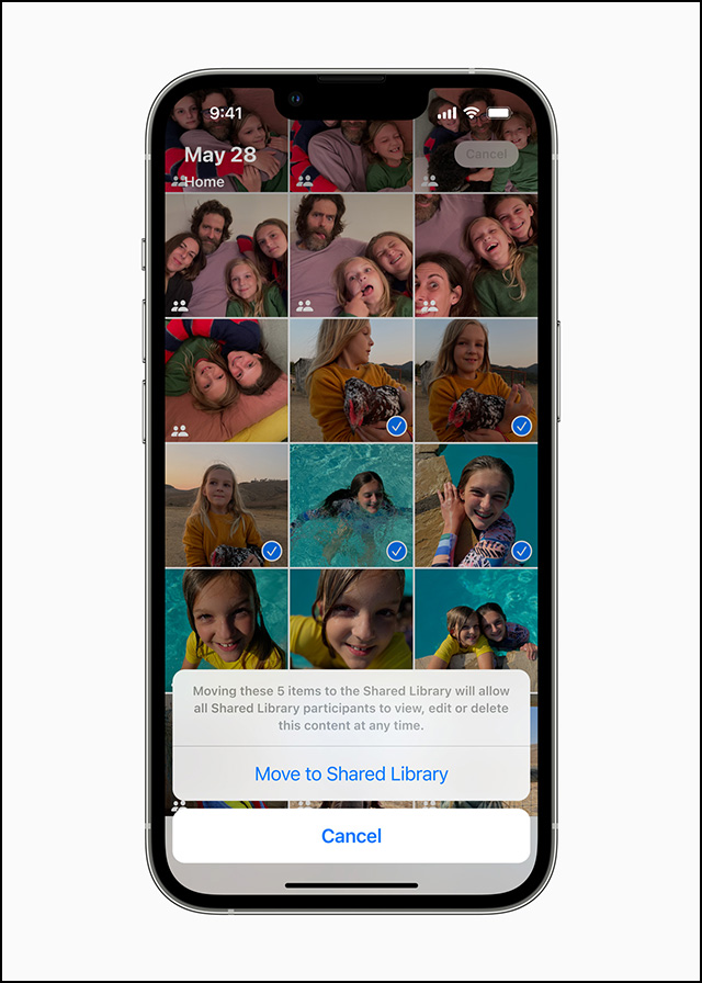 iPhoneのiOS16から使えるiCloud共有写真ライブラリのイメージ